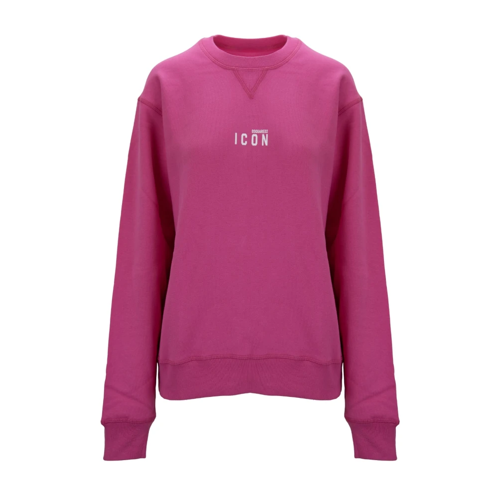 Dsquared2 Men's Pink Pullover Sweatshirt With Icon Print - Sweatshirts - M - Sweatshirts & Hoodies