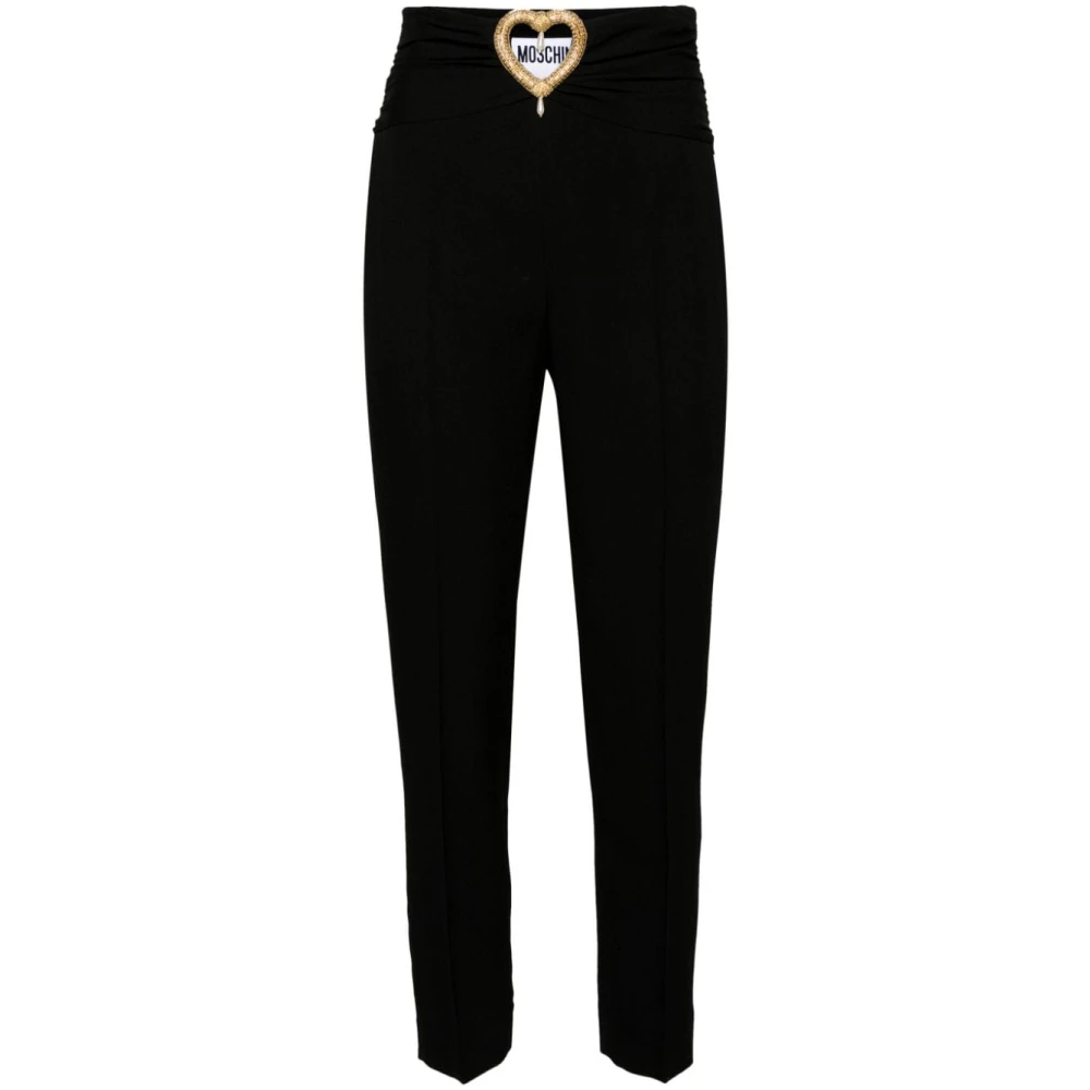 Moschino Cropped Trousers Black Dames