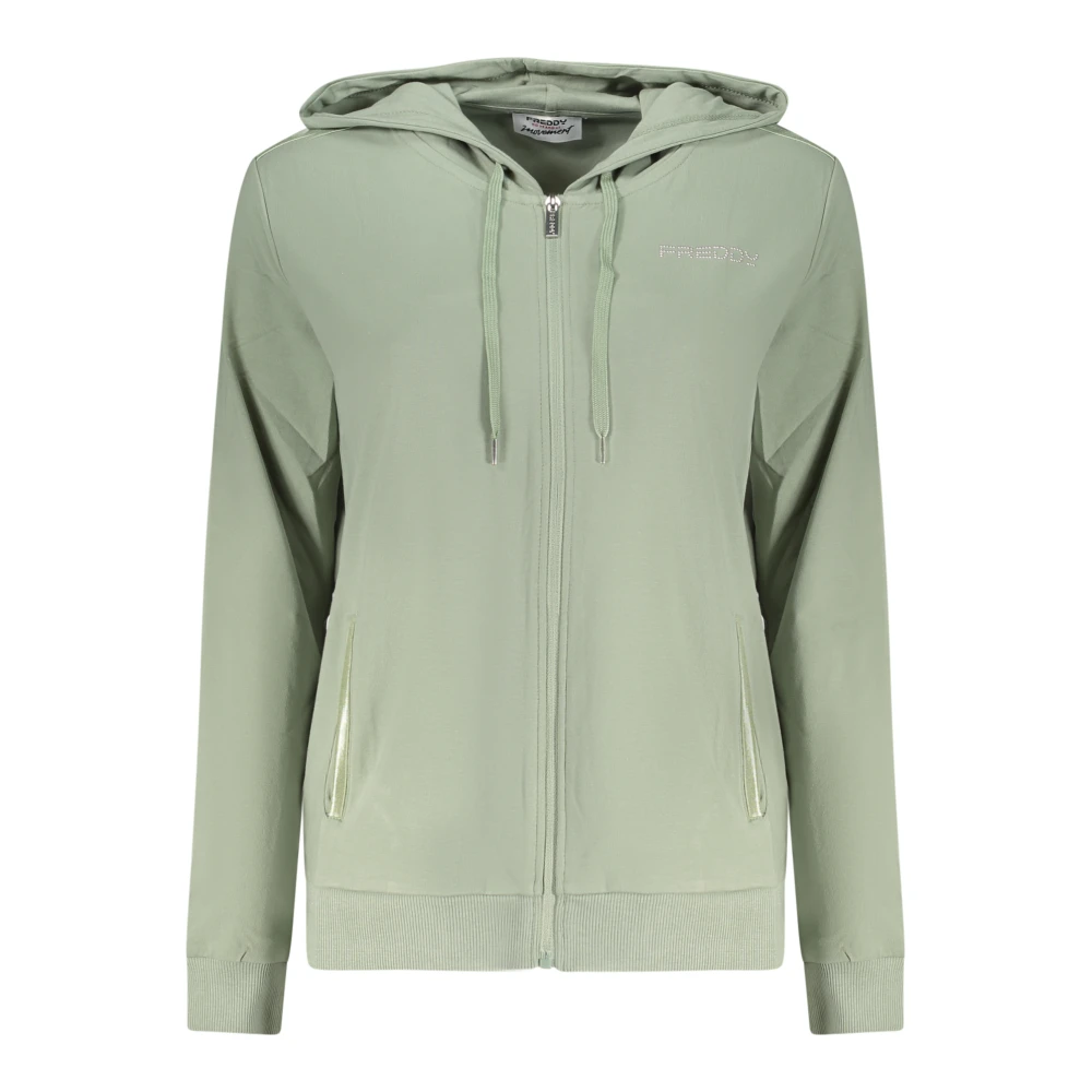 Freddy Women's Green Zip-Throughs, L, Wcrs3 Zip Hoodie