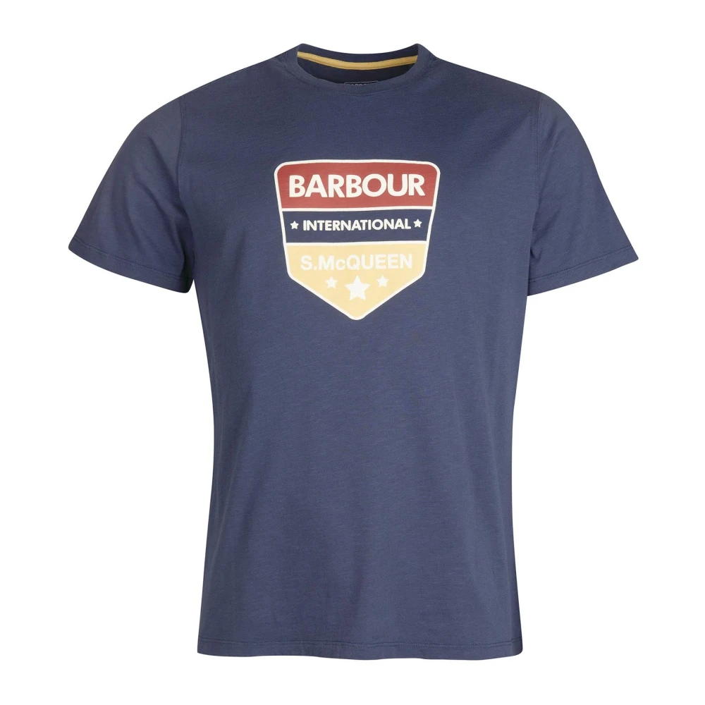 Barbour Navy Slim Fit T-shirt SMQ Blue Heren