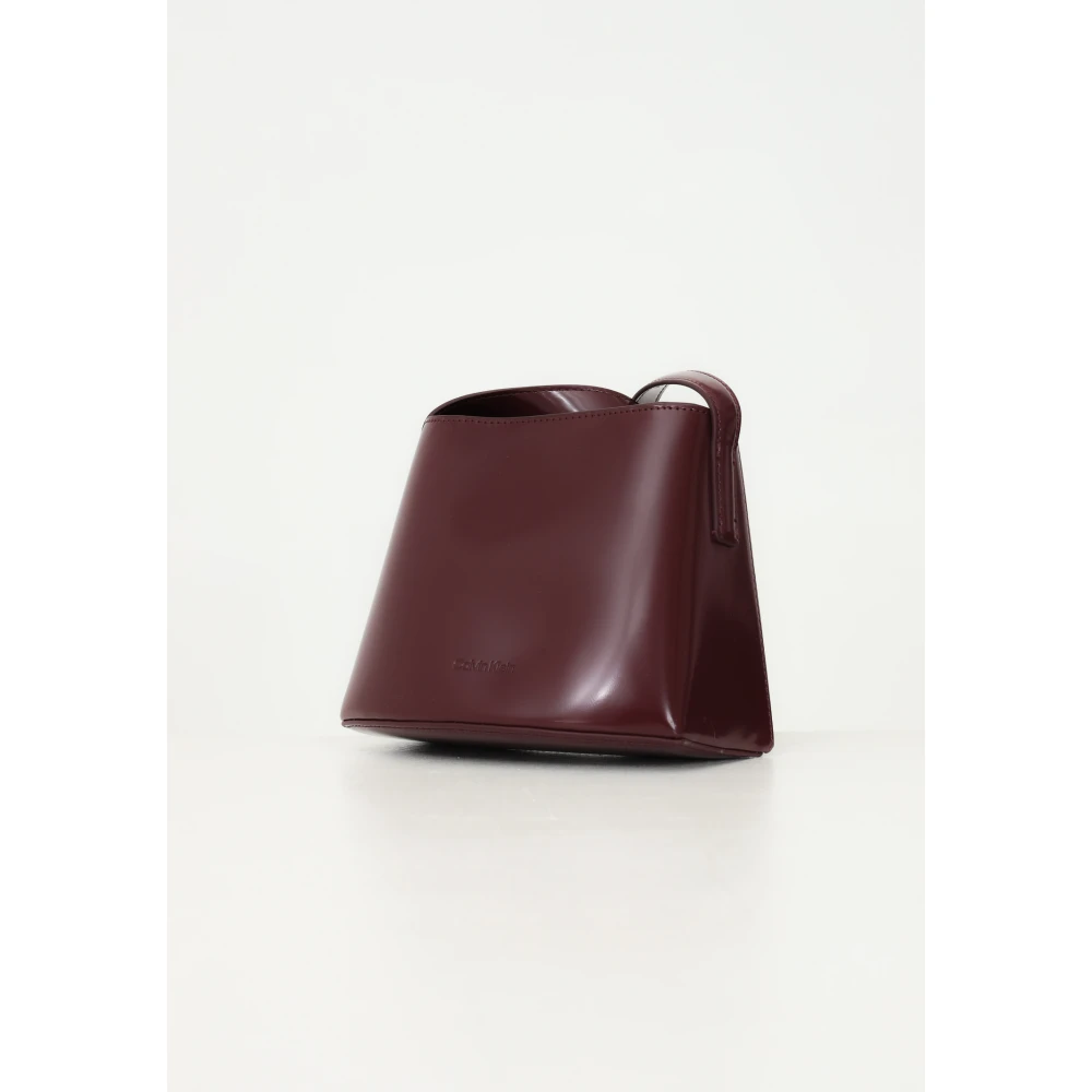 Calvin Klein Elegante Bordeaux Schoudertas Red Dames