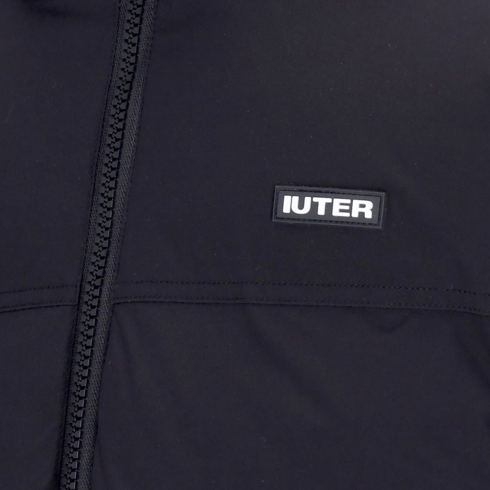 Iuter Zwarte Puffer Donsjas met Verstelbare Capuchon Black Heren