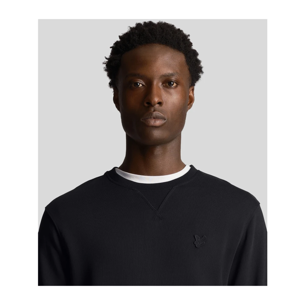 Lyle & Scott Tonal Eagle Crew Neck Sweatshirt Gray Heren