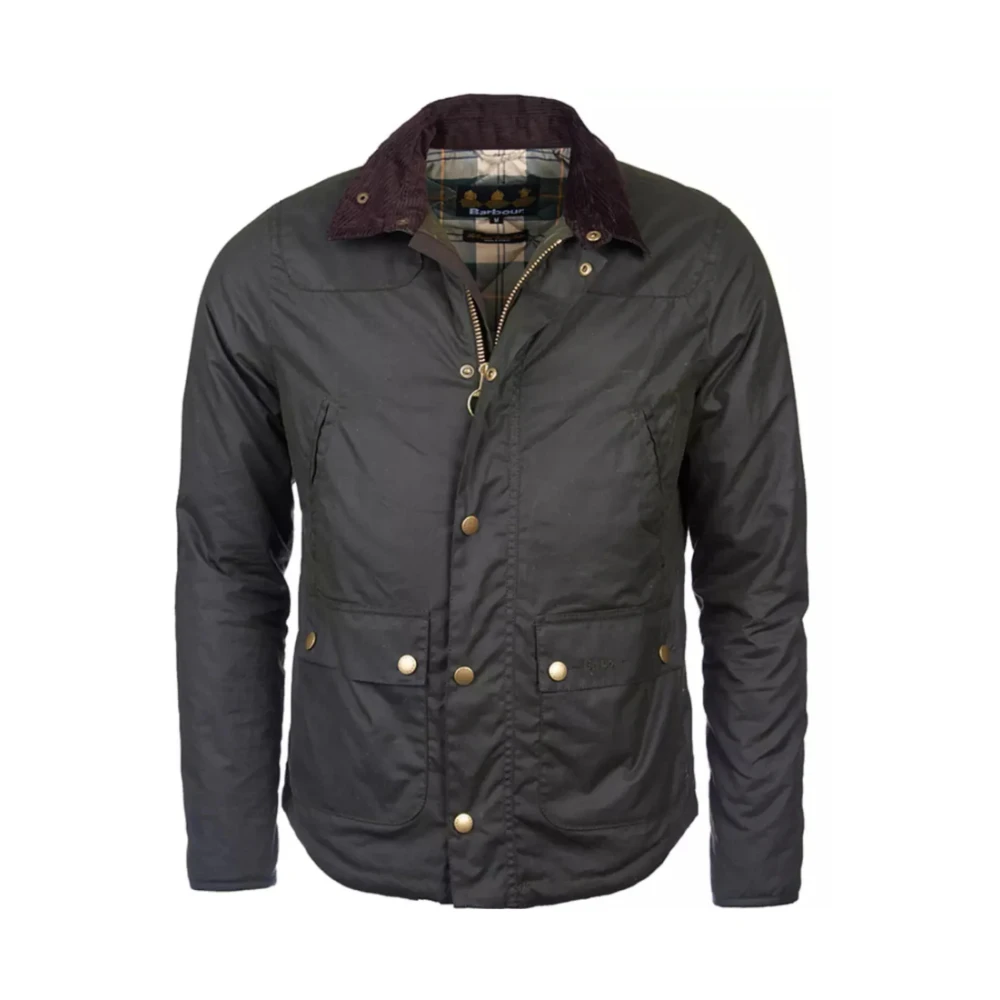 Barbour Reelin Winterjas met Tartan Voering Green Heren