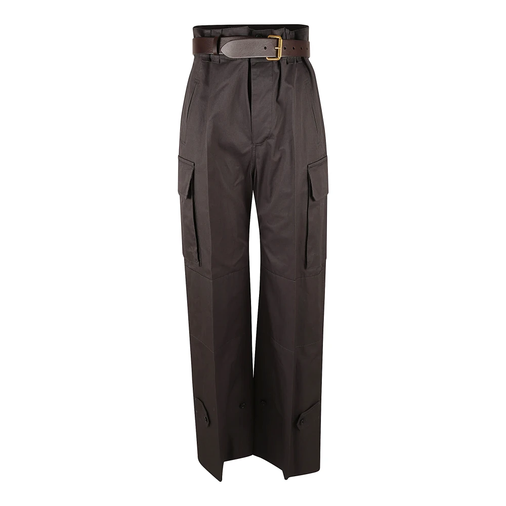 Saint Laurent Elegante broek met Pantalon detail Gray Dames