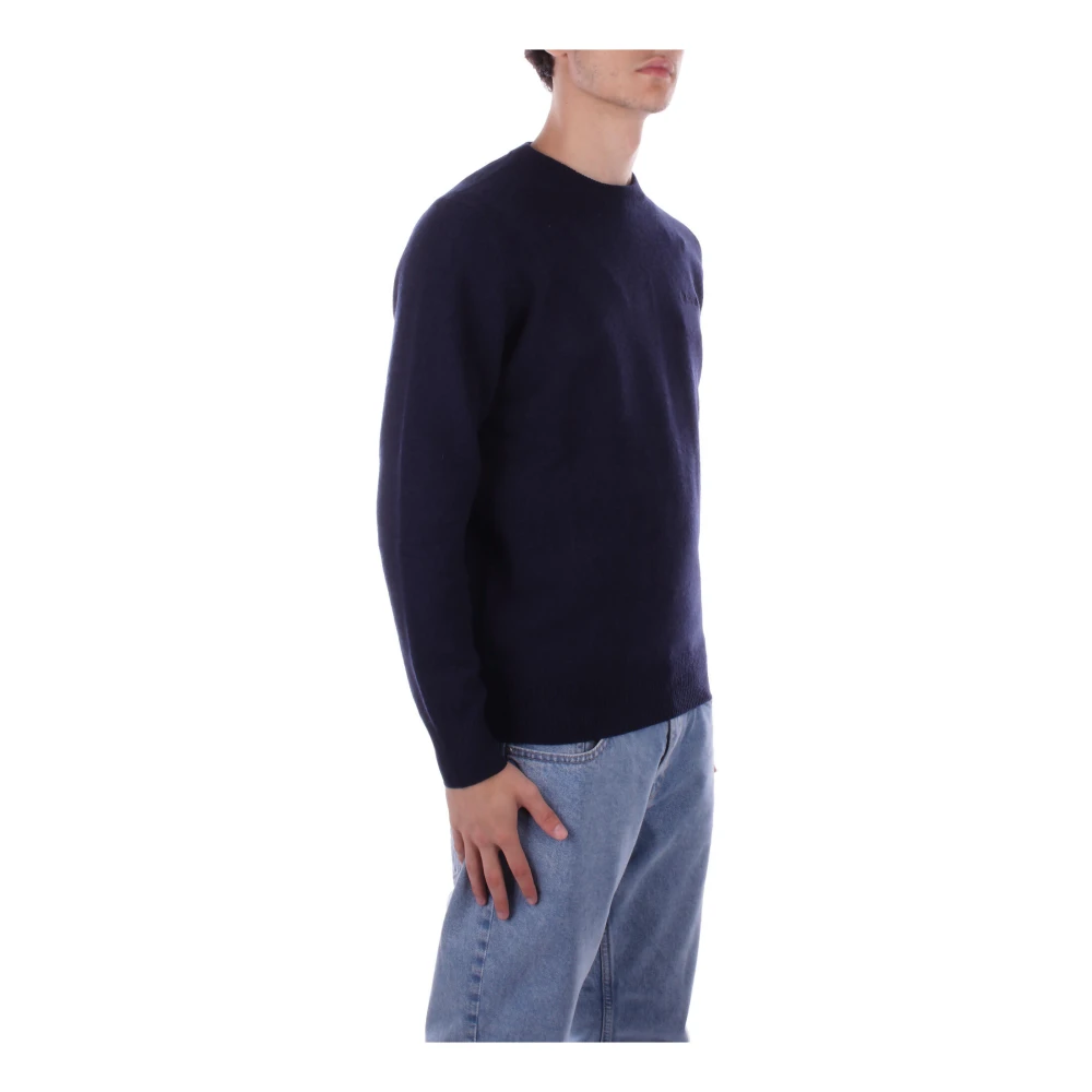 Saint Barth Logo Front Sweaters Blue Heren