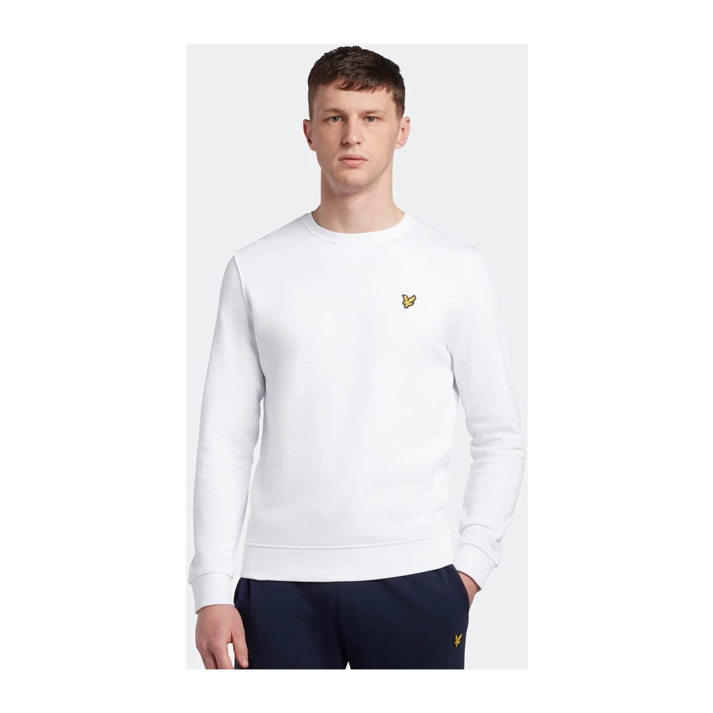 Lyle & Scott Klassieke Crew Neck Sweatshirt in Wit White Heren