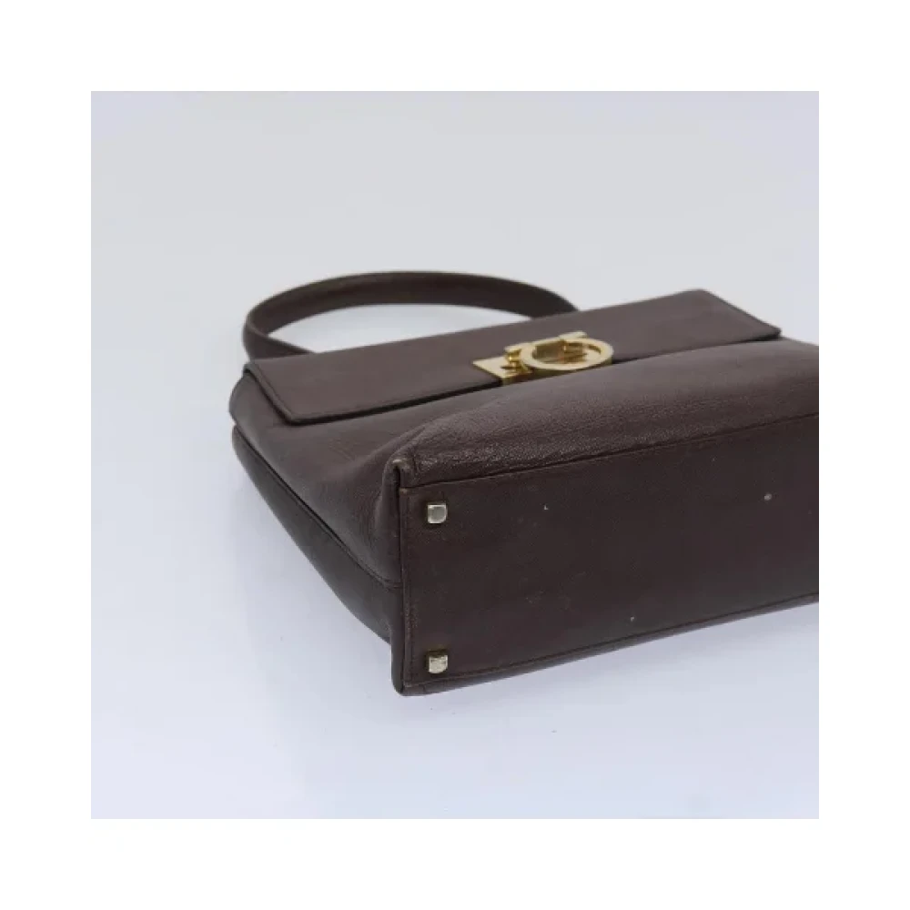 Salvatore Ferragamo Pre-owned Leather handbags Brown Dames
