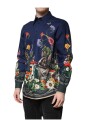 chemise-en-coton-a-imprime-lapin-bleu