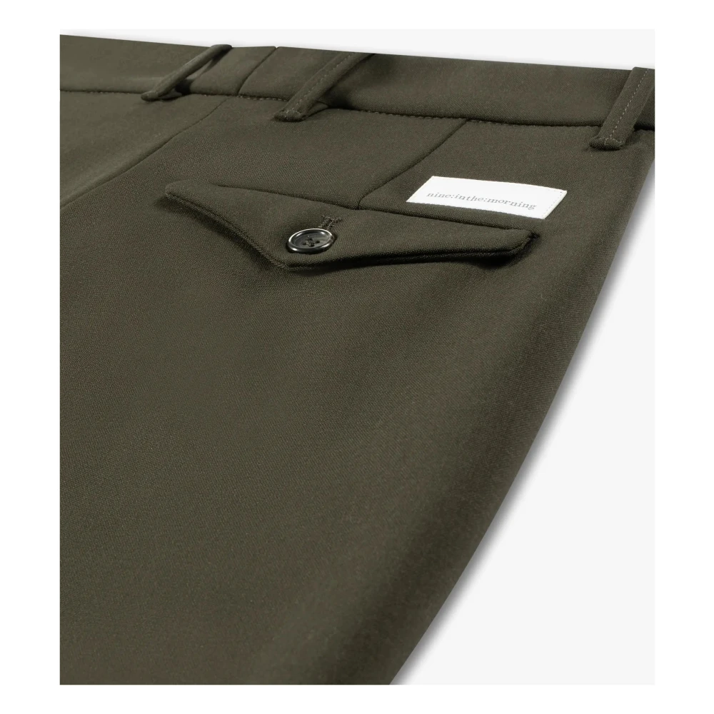 Nine In The Morning Blauwe Tech Wol Chino Fit Green Heren