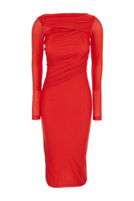 red-long-dress-with-ruffles