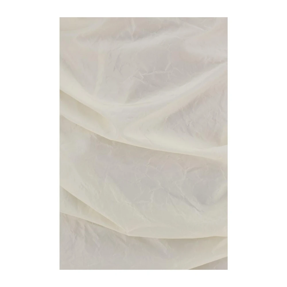 Magda Butrym Asymmetrische Zijden Mini Jurk met Bloemenapplicatie White Dames