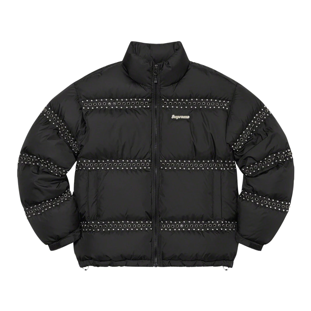 Supreme Beperkte oplage Studded Puffer Jacket Zwart Black Heren
