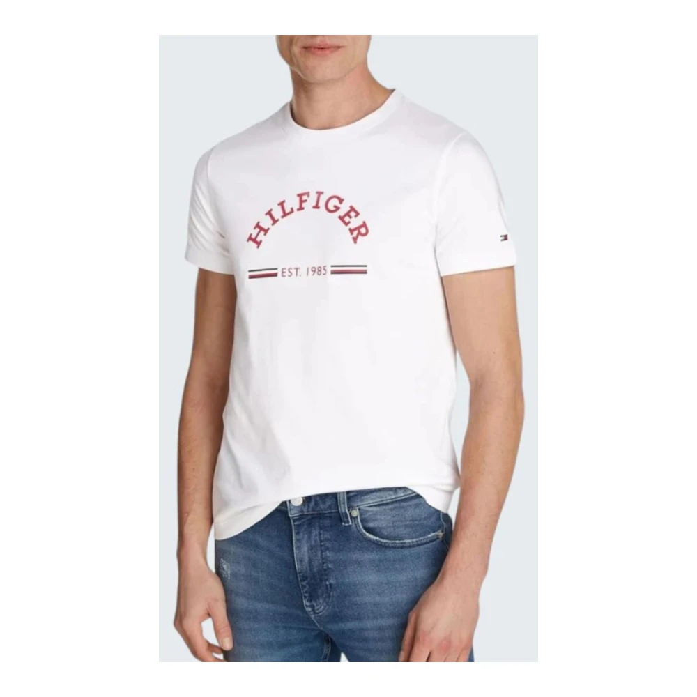 Tommy Hilfiger Heren RWB Arch Grafische Tee White Heren