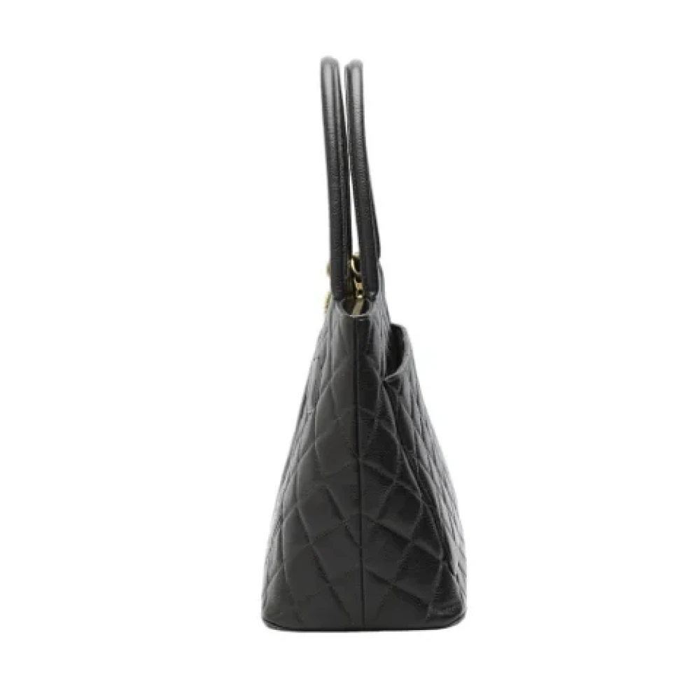 Chanel Vintage Pre-owned Leather totes Black Dames
