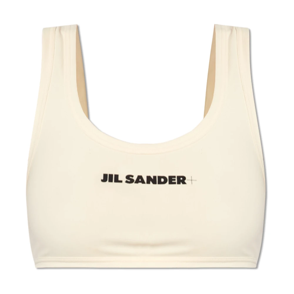 Jil Sander Logo Print Bikini Top Witte Sea Kleding White Dames