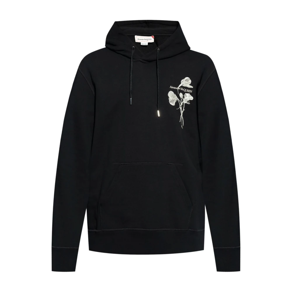 Alexander mcqueen Zwarte bloemen geborduurde trui Black Heren