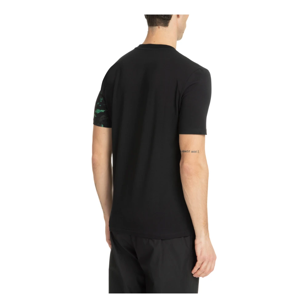 Moschino Gestreept Multikleur T-shirt met Logo Black Heren