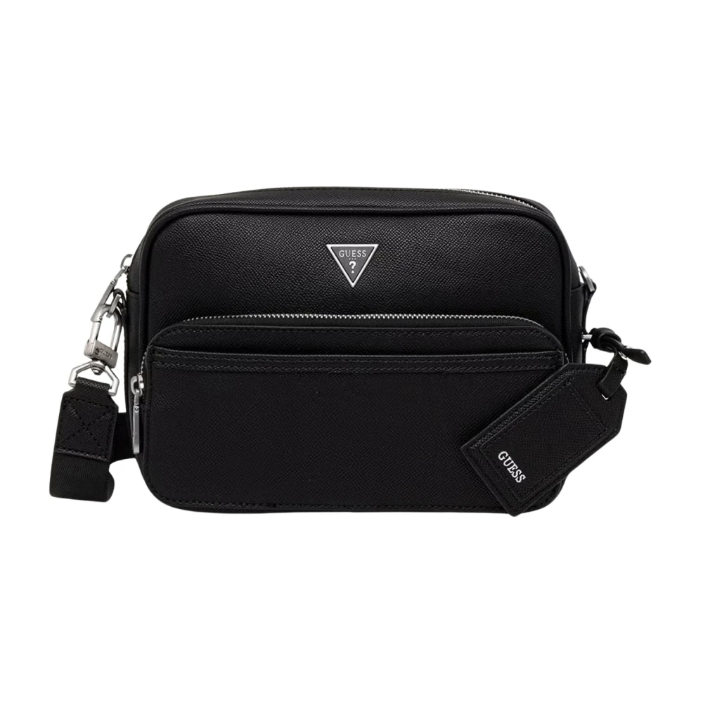 Guess Uomo Noir Borsa Doppia Zip Milano - Immagine 2