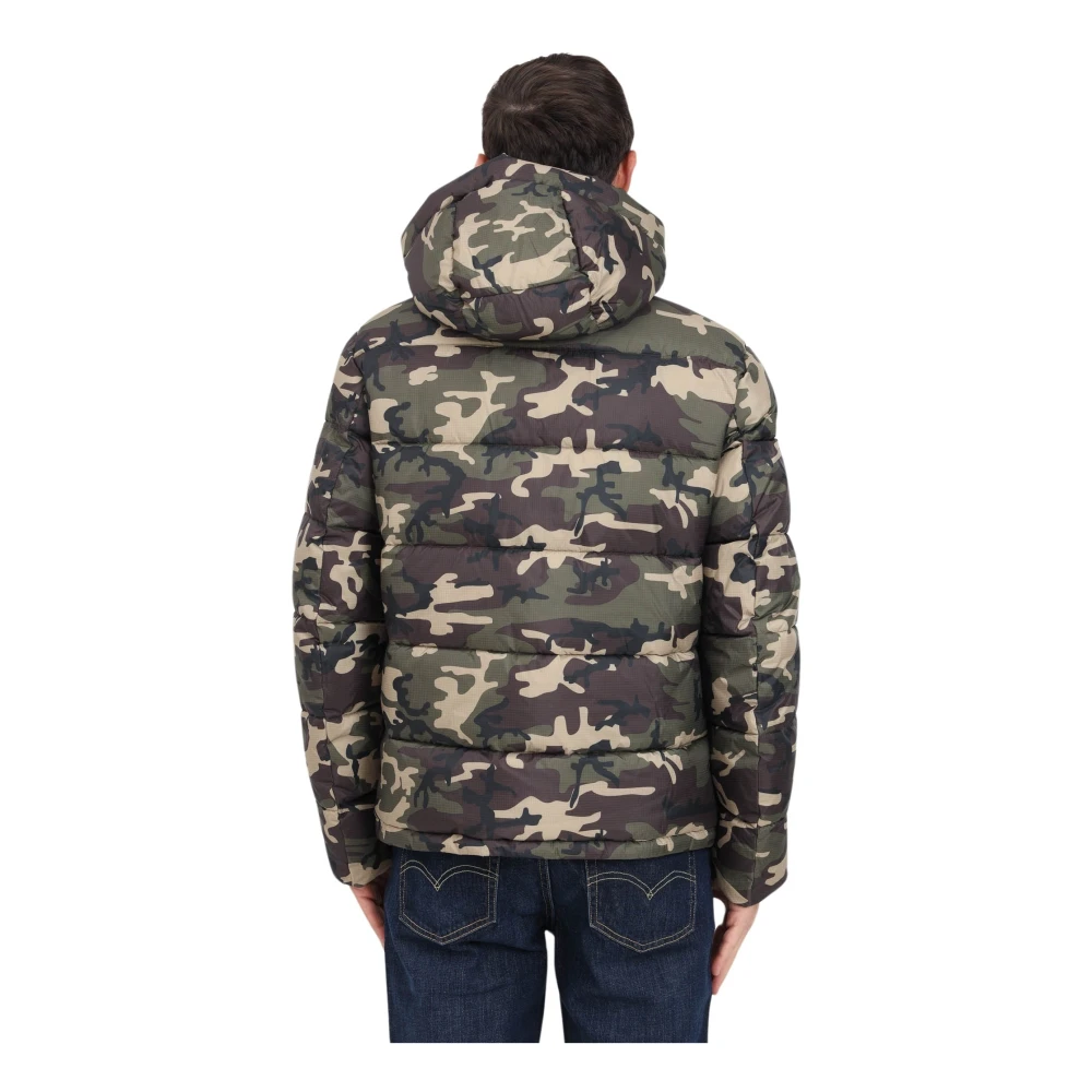 Blauer Camouflage Hoodie Green Heren