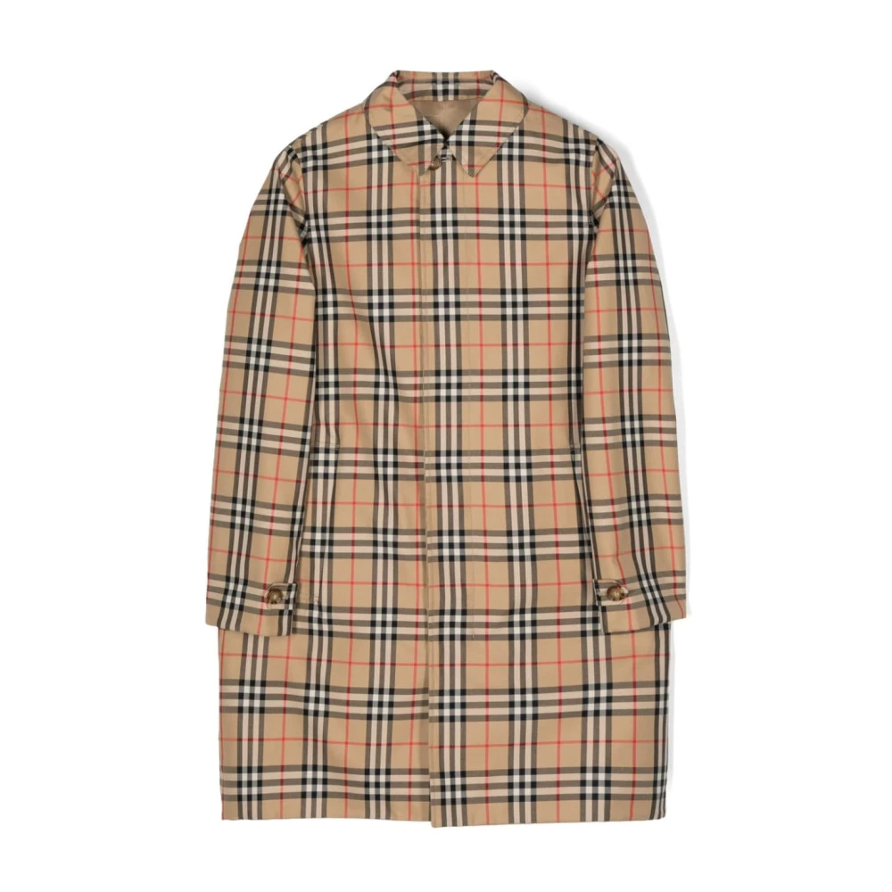 Burberry Boys Beige Light Jackets, 12 Y, Reversible House-Check Coat