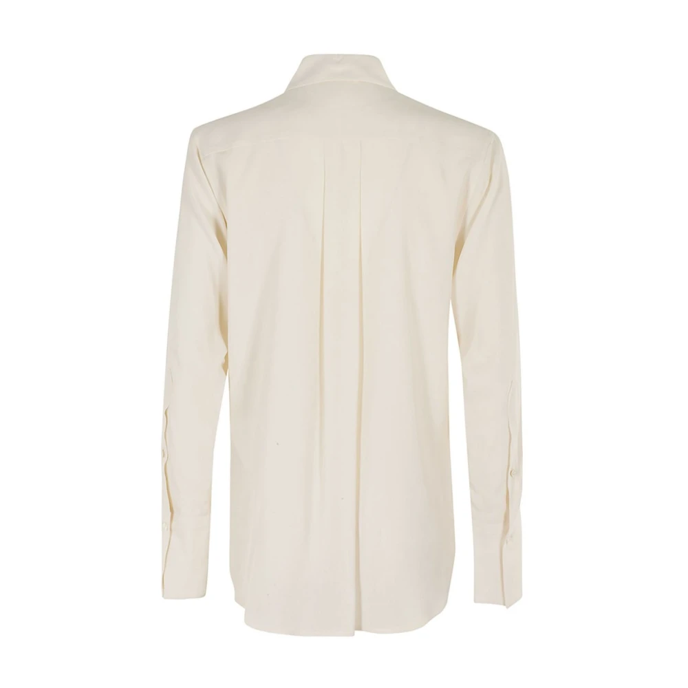 Seventy Zijden Overhemd met Lange Mouwen in Room Beige Dames