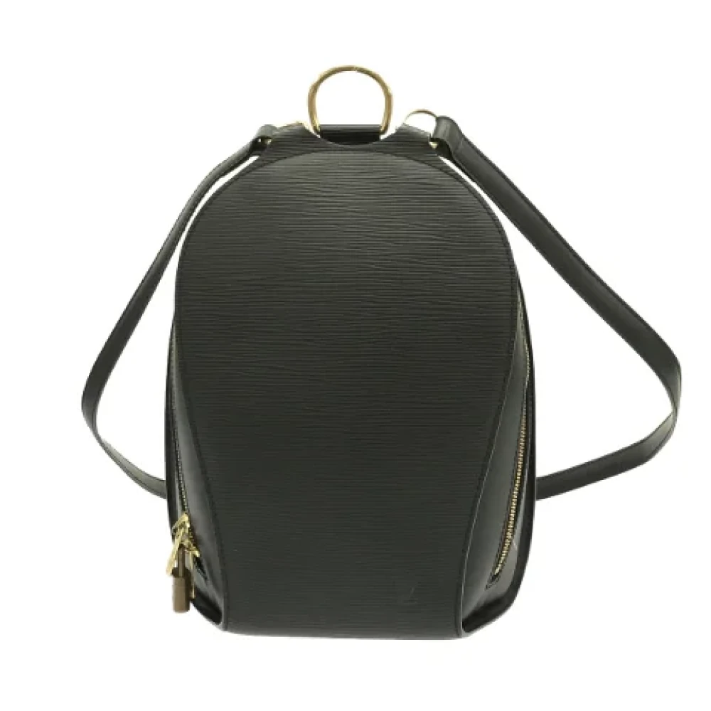 Louis Vuitton Vintage Pre-owned Leather backpacks Black Dames