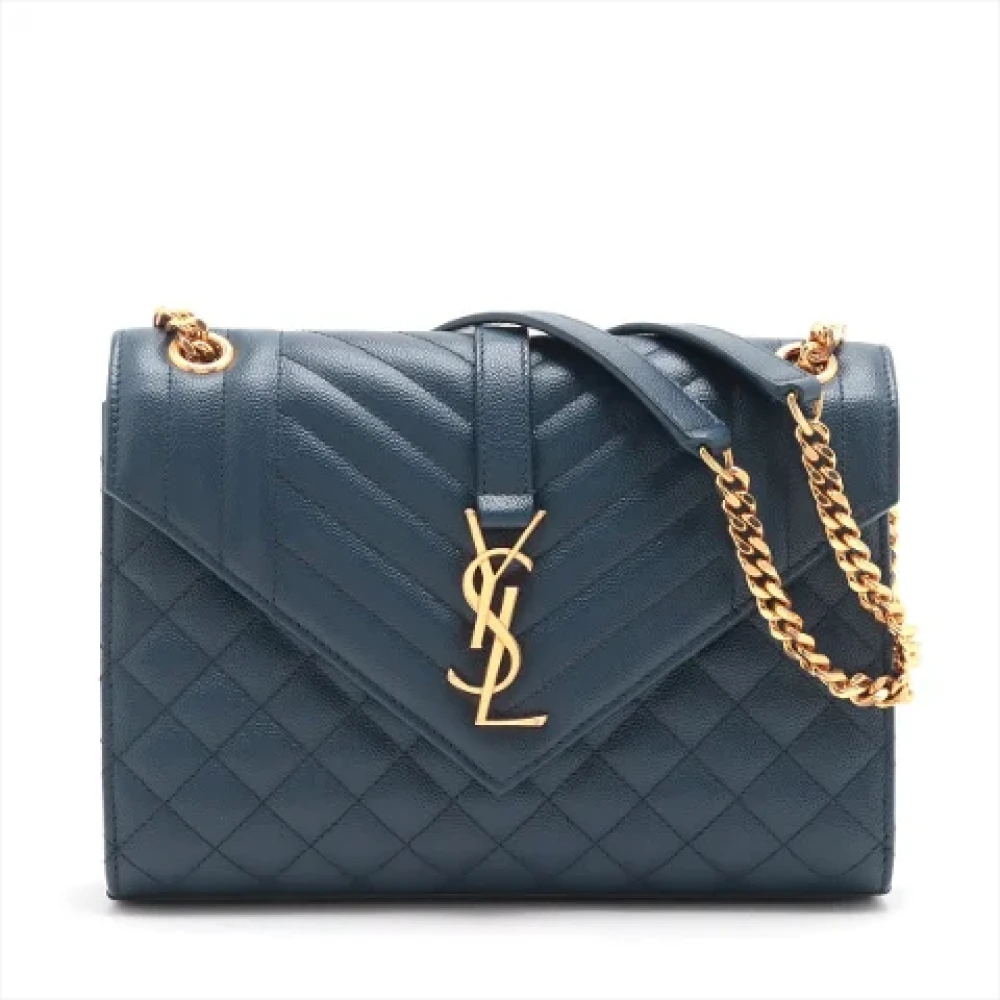 Yves Saint Laurent Vintage Pre-owned Envelope Medium Bag Blue, Dam