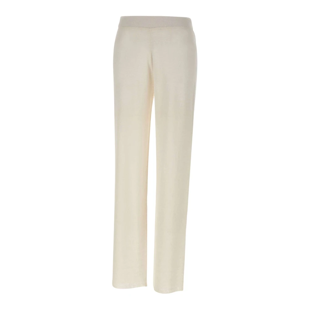 Kangra White Straight Trousers - Female - Straight Trousers - L - Trousers