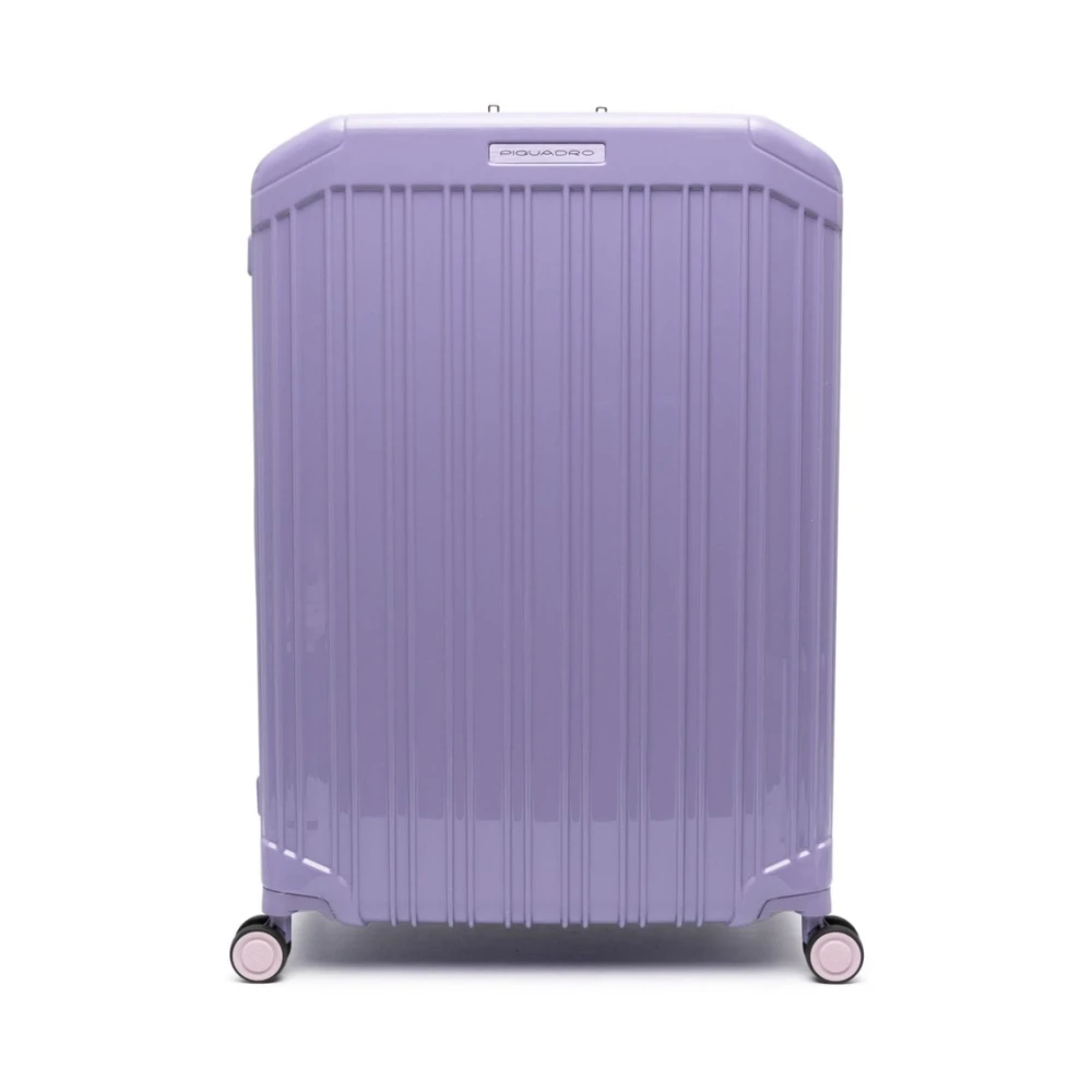 Piquadro Uitbreidbare Harde Schaal Vierwieler Trolley Purple Unisex