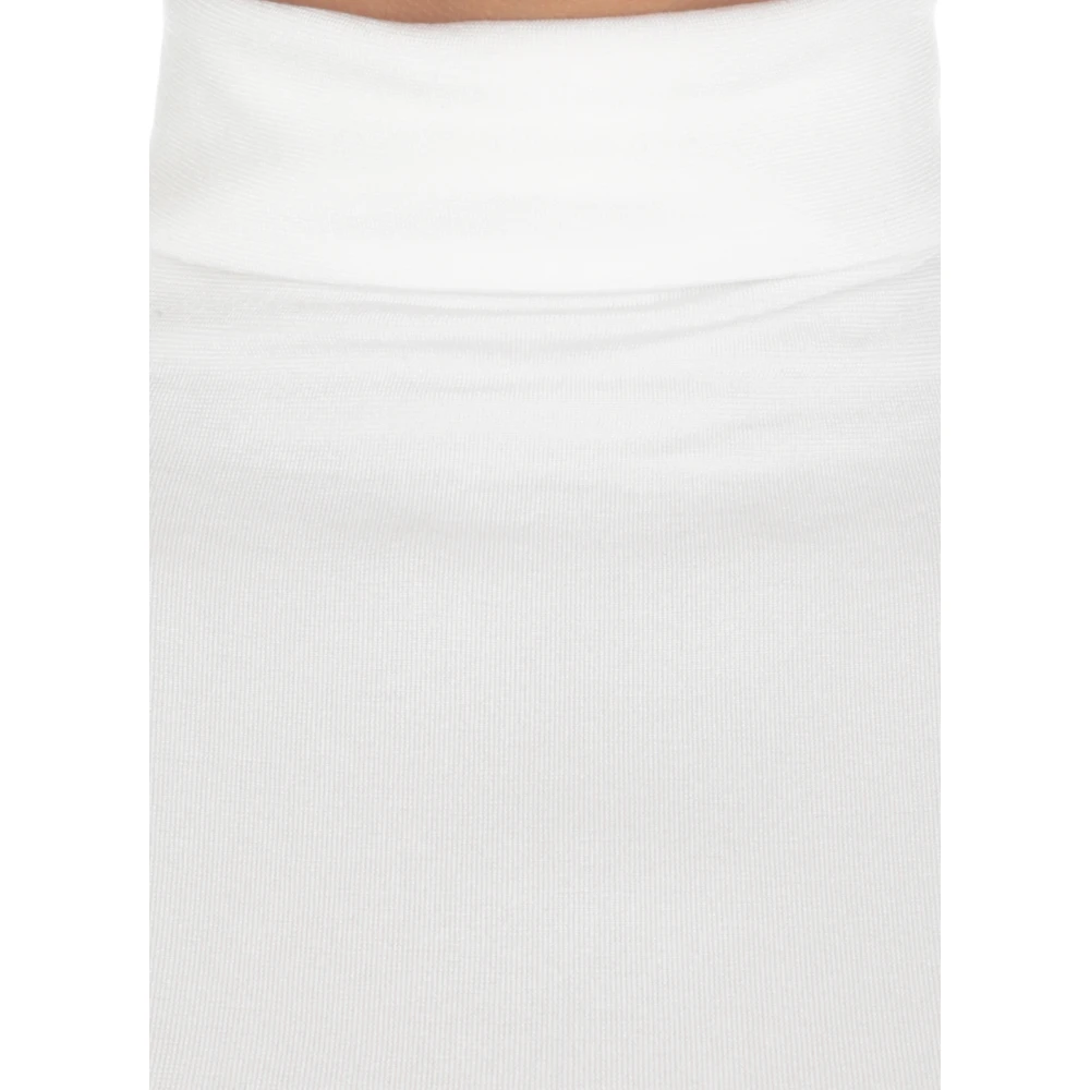 Wolford Witte Katoenen Hoge Nek Body White Dames