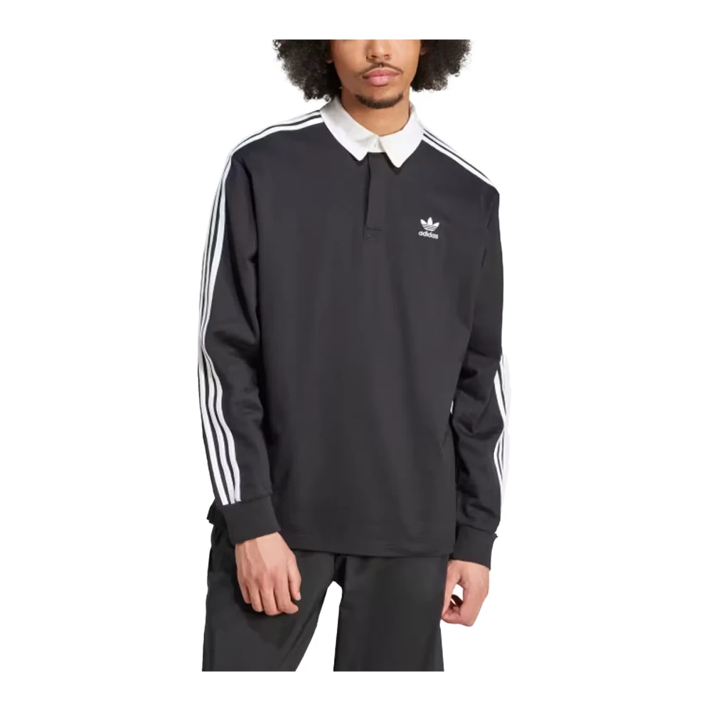 Adidas Rugby Polo Tee in klassieke stijl Black Heren