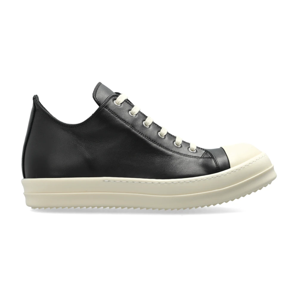 Rick Owens Black Sneakers, Male, 9 Uk, Low Trainers