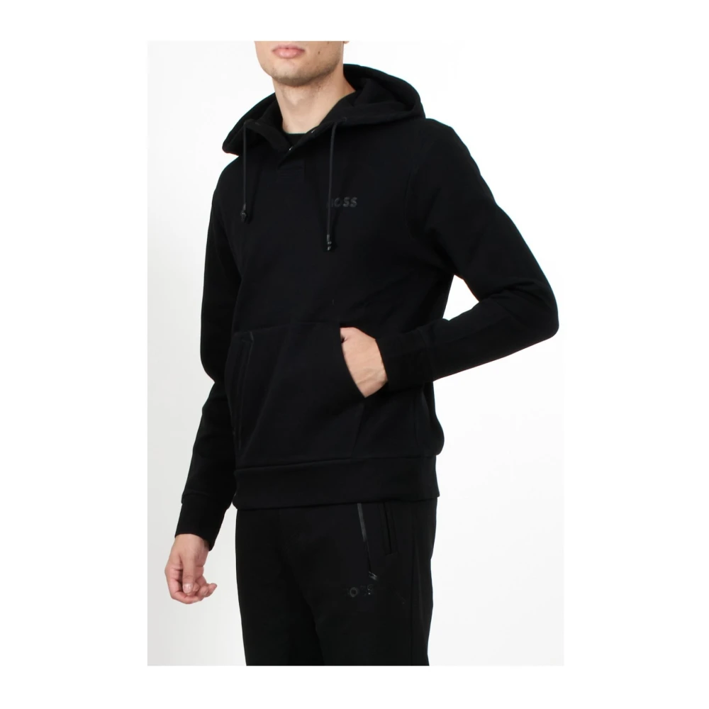 Hugo Boss Zwarte hoodie Soody Mirror Black Heren