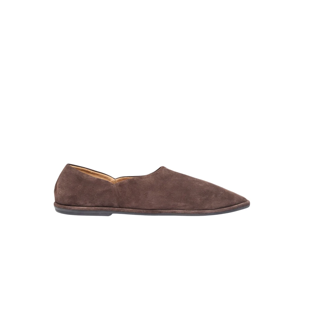 The Row Suede Canal Slippers Brown, Herr