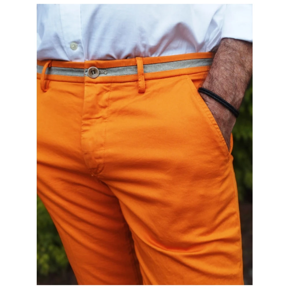 Mason's Slimme Torino University Broek Orange Heren