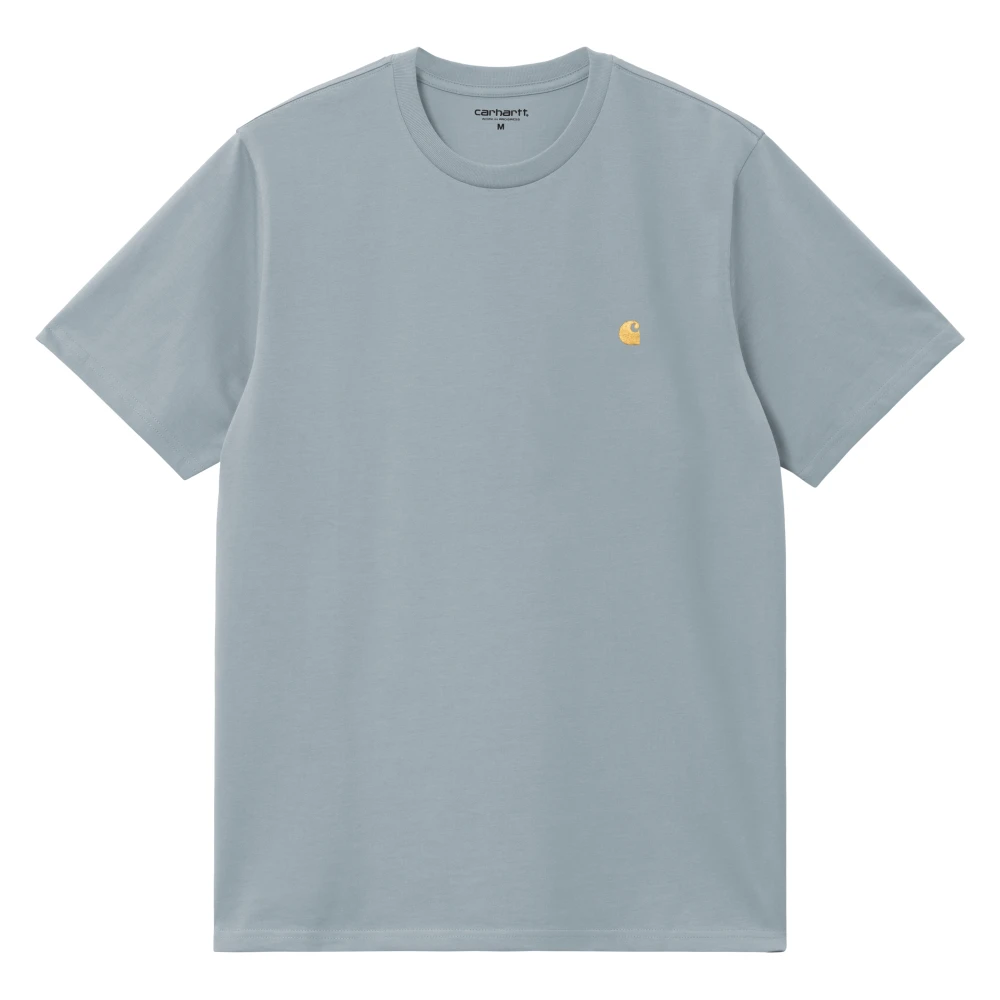 Carhartt WIP Gouden Logo Chase Half Sleeve T-Shirt Blue Heren
