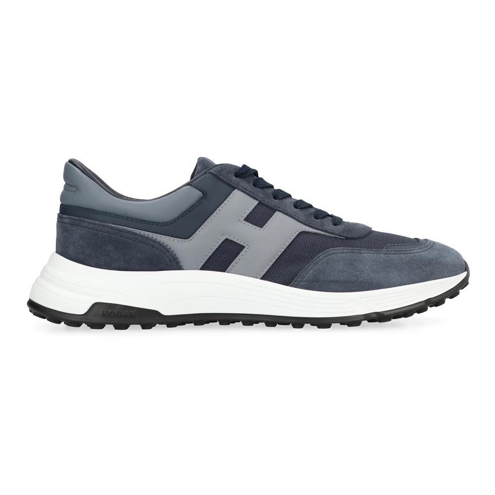 Hogan Men's Blue Sneakers,, Low-Top Trainers With Leather And Suede Size 6