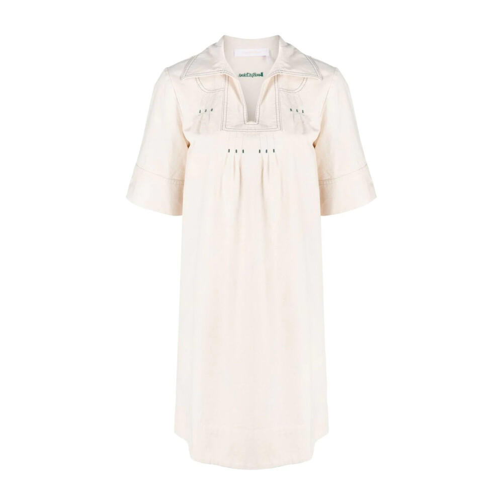 White denim midi dress sales