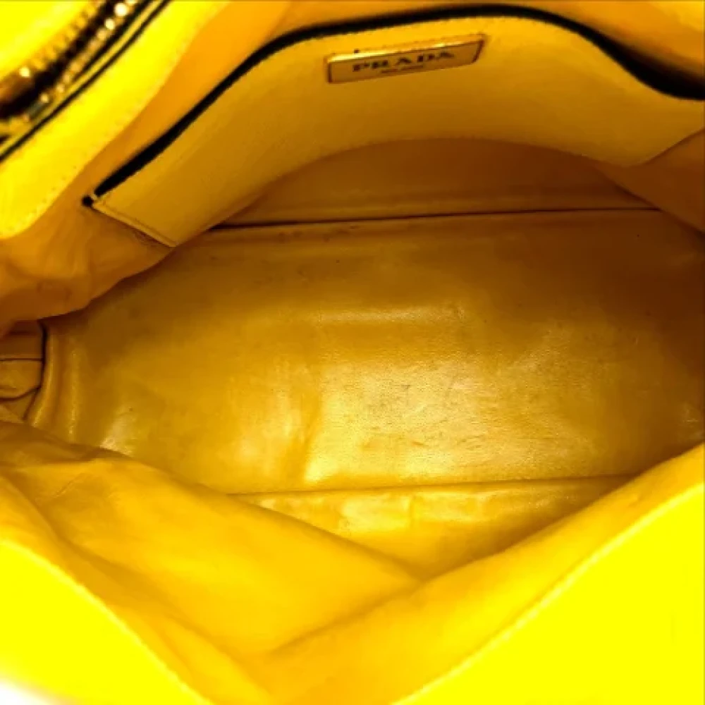 Prada Vintage Pre-owned Leather prada-bags Yellow Dames