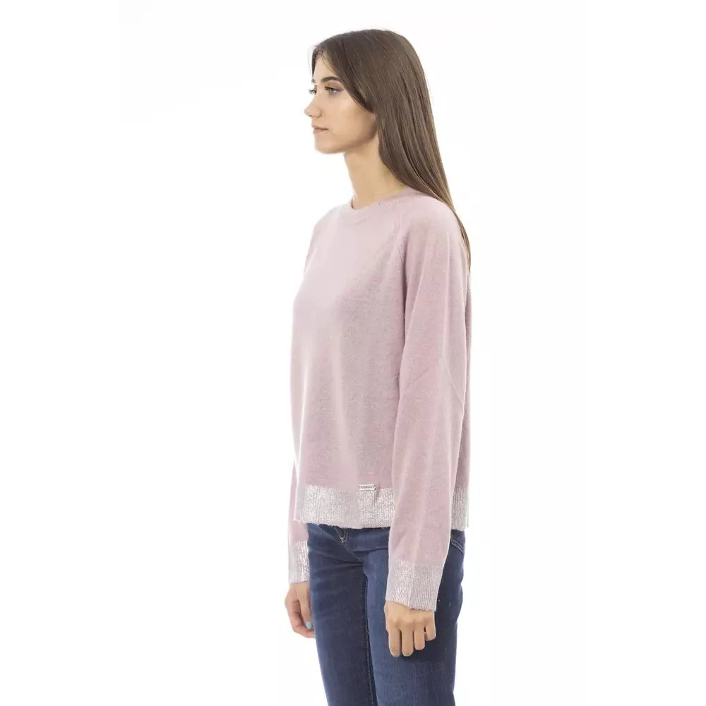 Baldinini Zachte Roze Monogram Trui Pink Dames