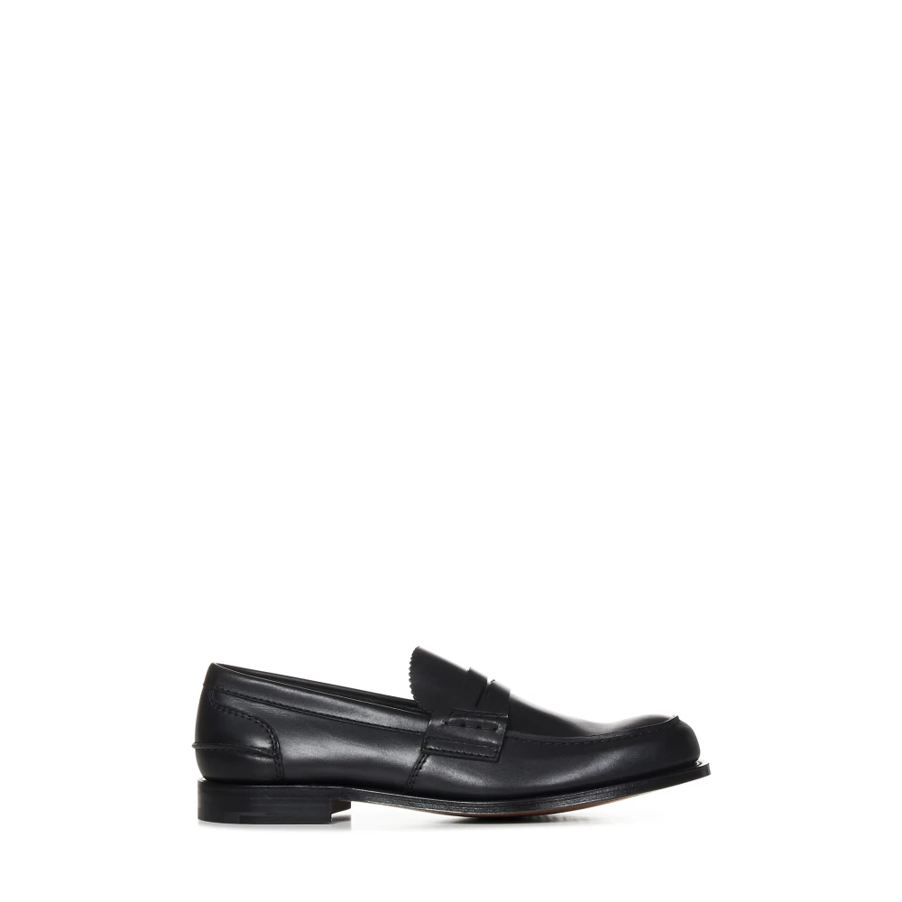 Church's Men's Black Flat Slip-On Shoes - Loafers - 6 Uk - Shoes