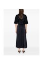 blue-v-neck-dress-with-elastic-waistband