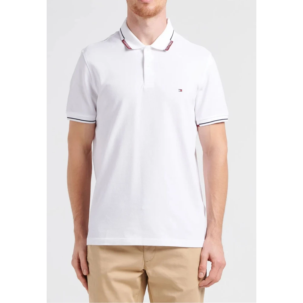 Tommy Hilfiger Heren Polo Shirt met Kraag Plaatsing White Heren