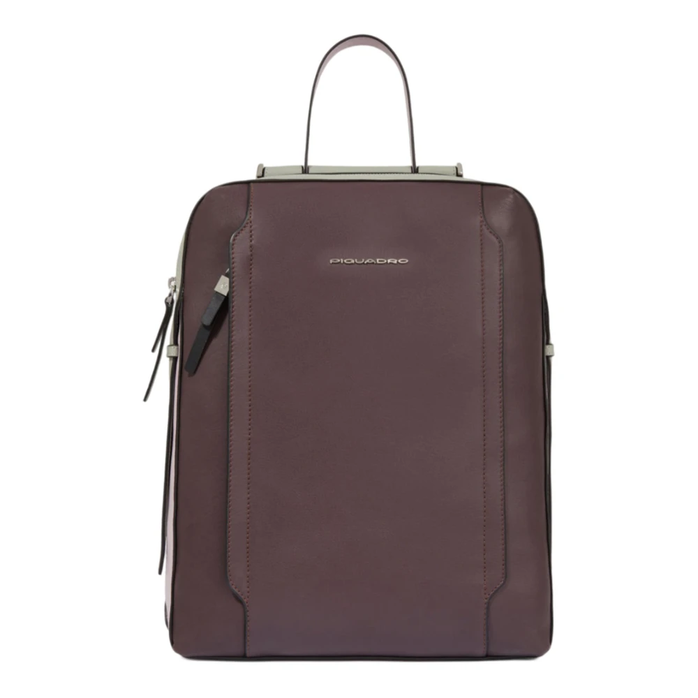 Piquadro Multicolor rugzak met laptop en iPad Brown Dames