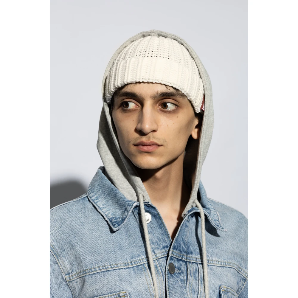 Dsquared2 Wollen muts Beige Heren