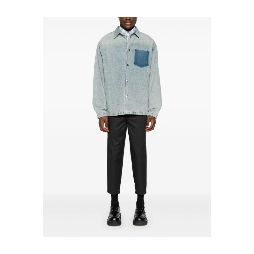 Neil Barrett Antraciet Wit Streep Broek Zakken Black Heren