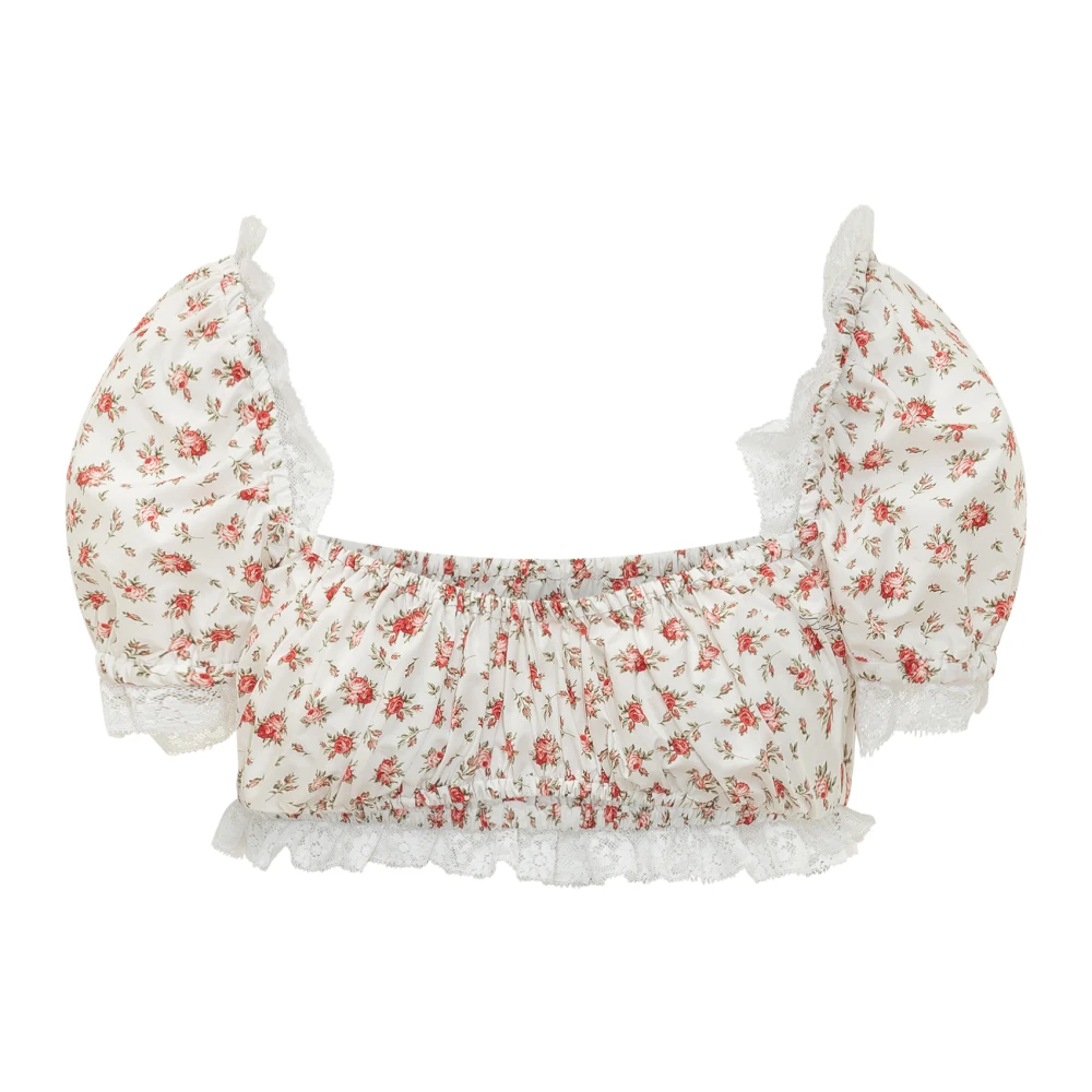 Dolce & Gabbana Kvinno Vit Toppar Dam, M, Topp