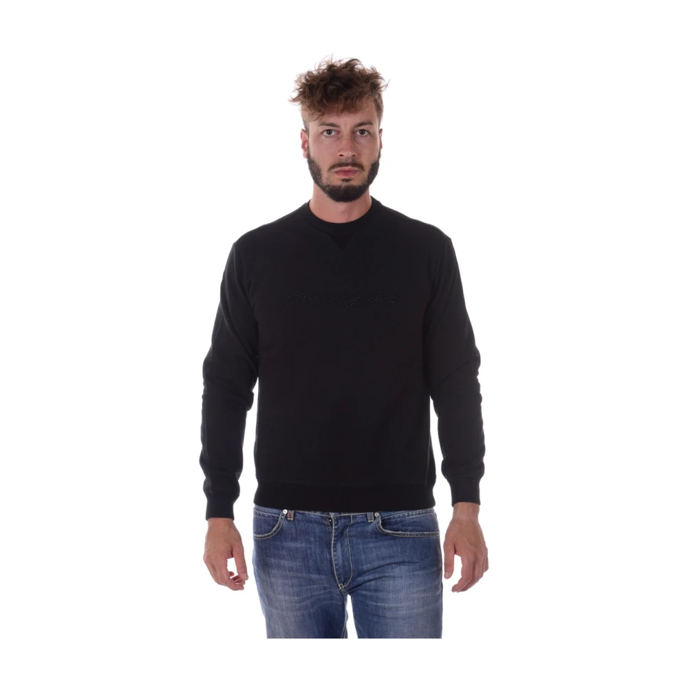 Armani Jeans Black Sweatshirts - Male - Sweatshirts - Xl - Sweatshirts & Hoodies