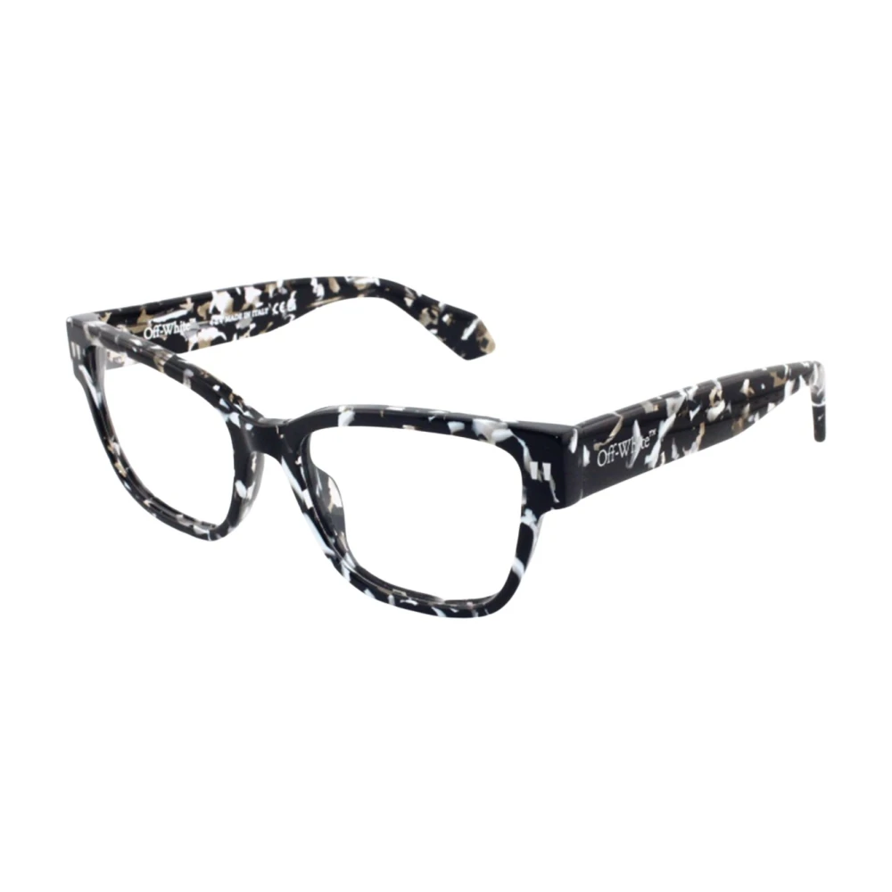 Off White Stijlvolle Bril Havana-Zwarte Glanzende Frame Multicolor Dames